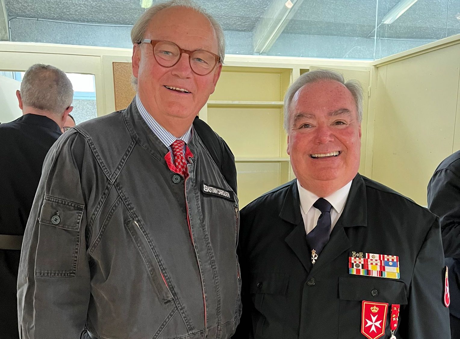H.E. Ambassador Prince von Schoenaich-Carolath meets Grand Master Fra’ John T. Dunlap in Lourdes